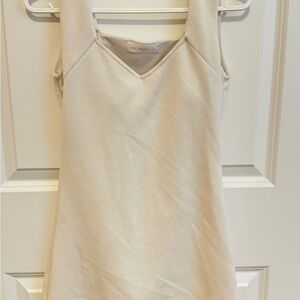 Air Space Cream White Sleeveless Dress